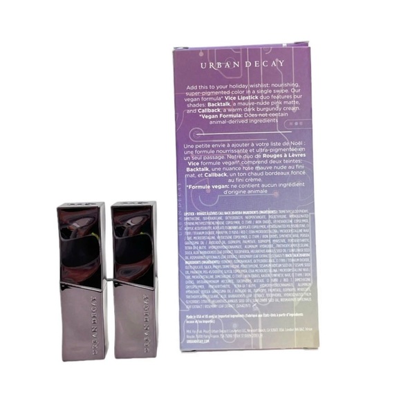 URBAN DECAY REAL TALK VICE LIPSTICK DUO - BACKTALK/CALLBACK - Picture 8 of 10
